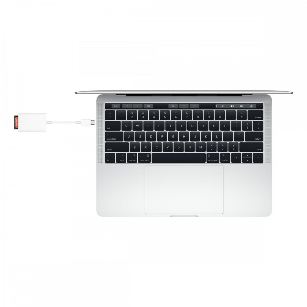 O adaptador USB‑C para Leitor de cartões SD transfere fotografias e vídeos de alta resolução a velocidades UHS‑II para o Mac, iPad ou iPhone com porta USB‑C — miniatura 5