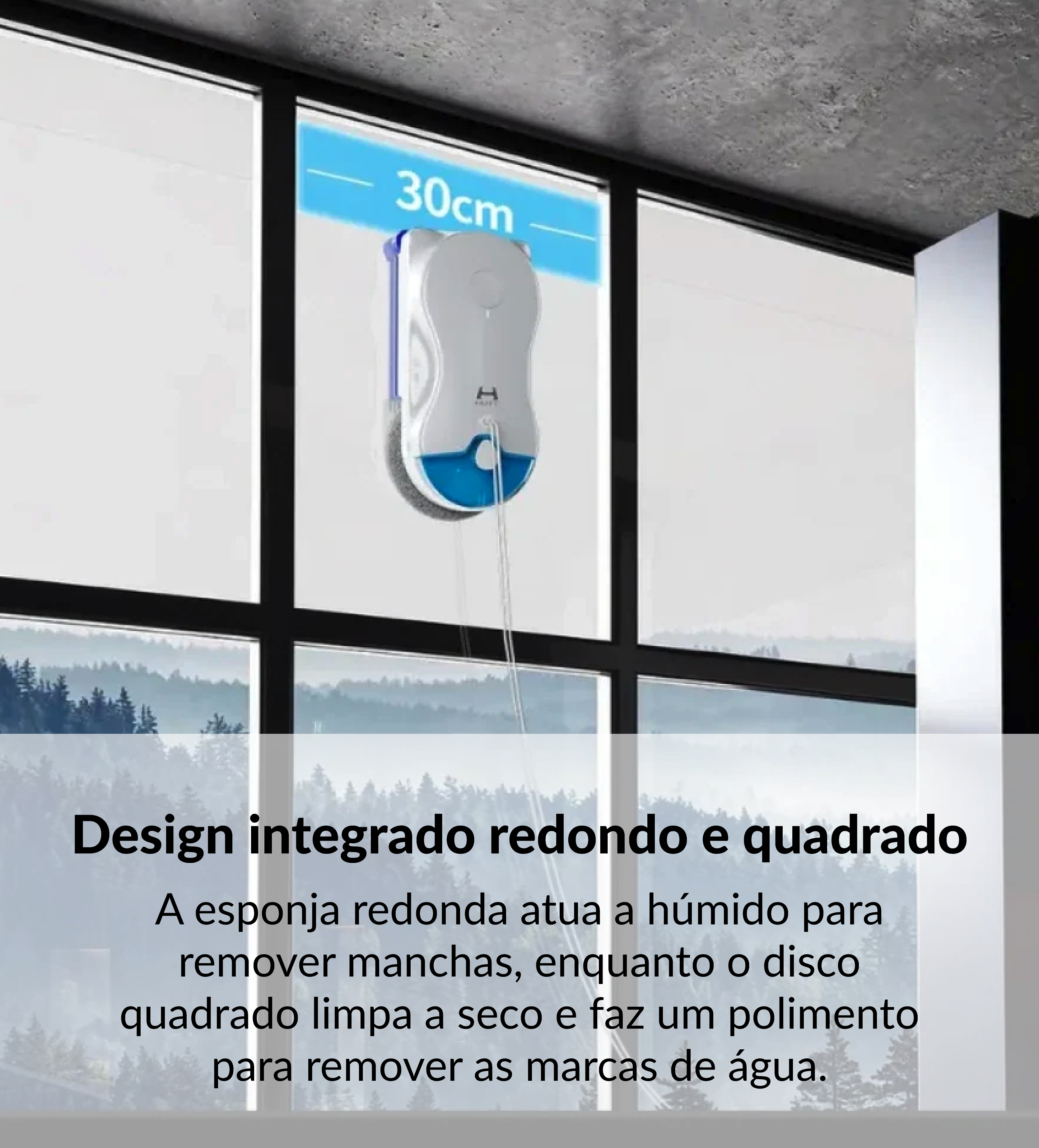 Design integrado redondo e quadrado